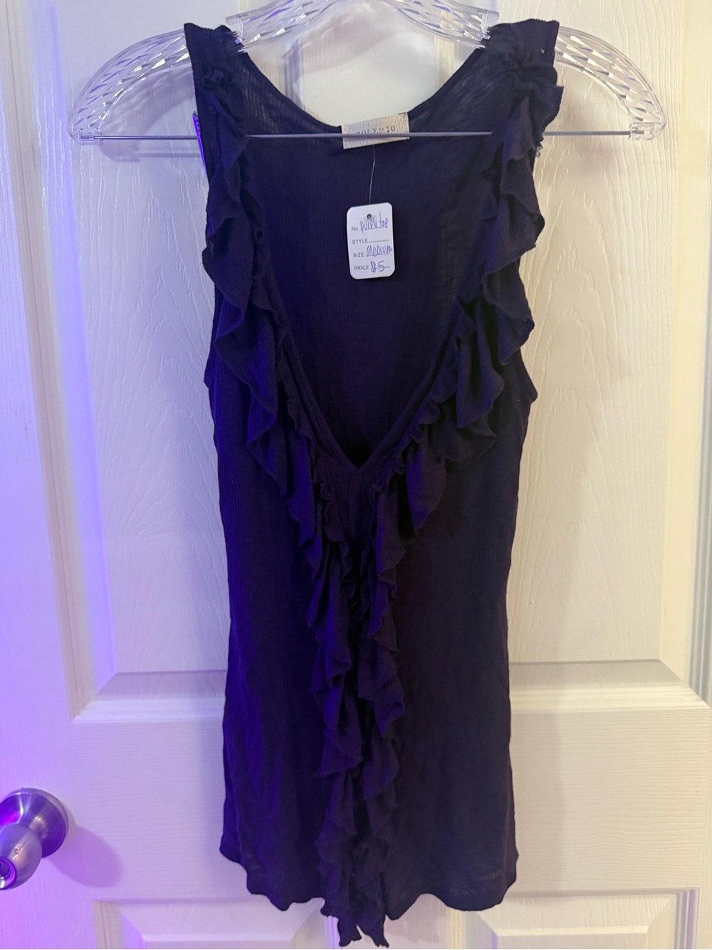 Ruffle V-Neck Tank